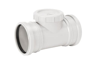 Uponor Decibel renserør 110 mm med 2 muffer - 1
