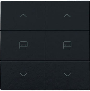 Motortryk dobbelt Bakelite® piano black coated NHC - 1
