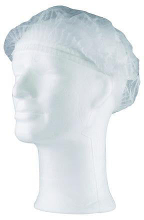 Engangshue Mob Cap 100stk PP hvid str L - 1