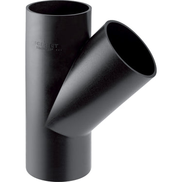 Peh grenrør Geberit 45° Ø125x110 mm - 1