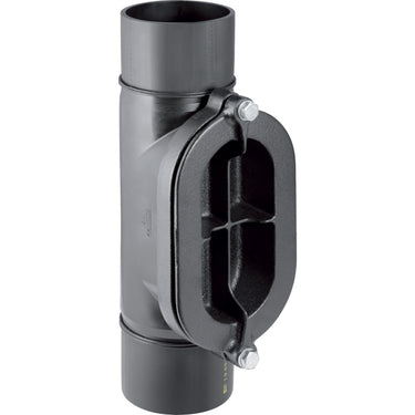 PEH renserør Geberit 125 mm oval dæksel sort - 1