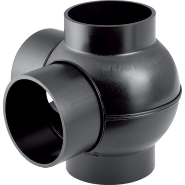 PEH hjørnegrenrør 90° Geberit 110/110 mm sort - 1