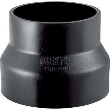 PEH reduktion Geberit 40 x 32 mm koncentrisk/kort sort - 1
