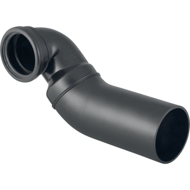 Geberit PEH afløbsbøjning 88,5° 90° 110x110mm t/væg vandret sort - 1