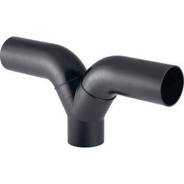 PEH buksegrenrør 90° Geberit 110 mm sort - 1