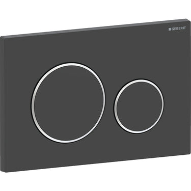 Geberit Sigma20 betjeningsplade mat sort/blank forkr - 1