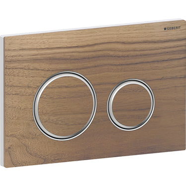 Geberit Sigma21 betjeningsplade krom/nøddetræ - 1