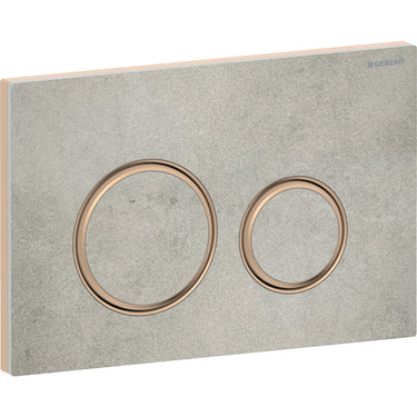 Geberit Sigma21 betjeningsplade rødguld/beton - 1