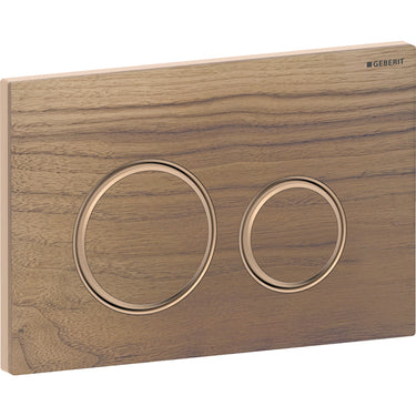 Geberit Sigma21 betjeningsplade rødguld/nøddetræ - 1