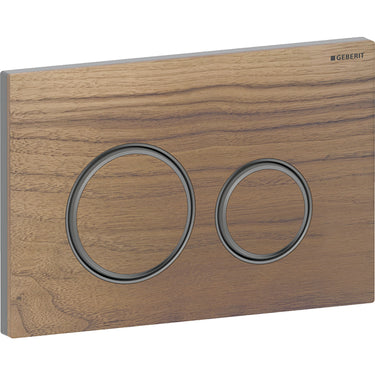 Geberit Sigma21 betjeningsplade sort krom/nøddetræ - 1