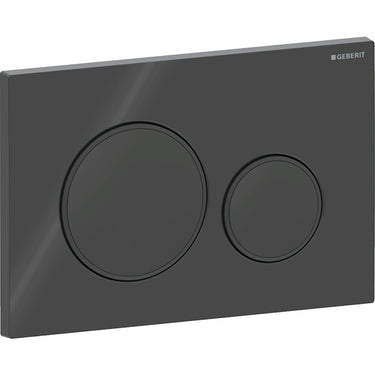 Geberit Sigma20 betjeningsplade dyb sort/mat - 1