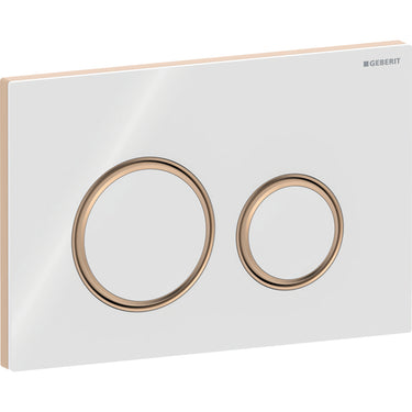 Geberit Sigma21 betjeningsplade rødguld/hvid - 1