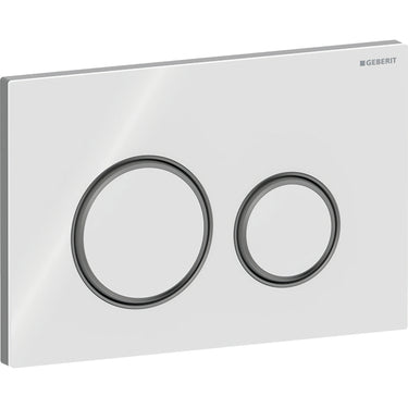 Geberit Sigma21 betjeningsplade sort krom/hvid - 1