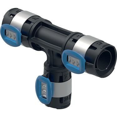 Geberit FlowFit tee 32 x 25 x 32 mm sort PPSU - 1