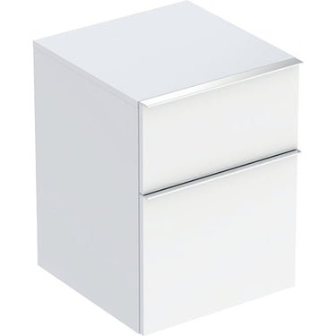 Geberit Icon sideskab 450 x 476 x 600 mm 2 skuffer hvid højkomprimeret trelags-spånplade lakeret blankpoleret - 1