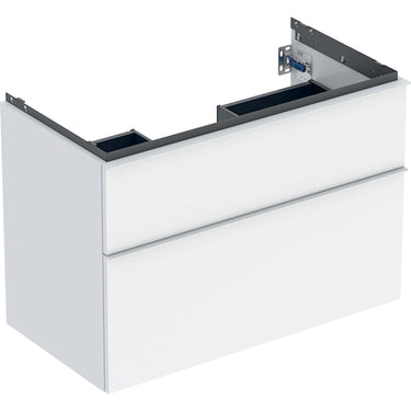 Geberit Icon vaskeskab 888 x 476 x 615 mm 2 skuffer hvid højkomprimeret trelags-spånplade lakeret blankpoleret - 1