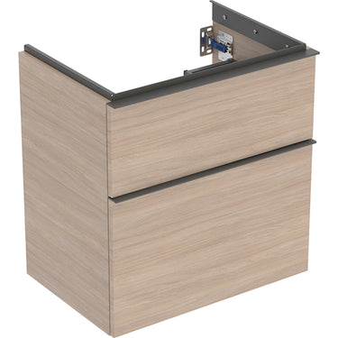 Geberit Icon vaskeskab 592 x 416 x 615 mm 2 skuffer eg natur højkomprimeret trelags-spånplade melamin træstruktur - 1
