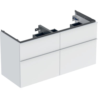 Geberit Icon vaskeskab 1184 x 476 x 615 mm 4 skuffer hvid højkomprimeret trelags-spånplade mat lakeret - 1