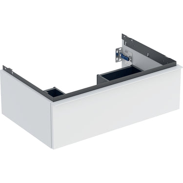 Geberit Icon vaskeskab 740 x 476 x 247 mm 1 skuffe hvid højkomprimeret trelags-spånplade mat lakeret - 1