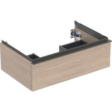 Geberit Icon vaskeskab 740 x 476 x 247 mm 1 skuffe eg natur højkomprimeret trelags-spånplade melamin træstruktur - 1