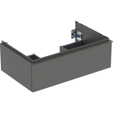Geberit Icon vaskeskab 740 x 476 x 247 mm 1 skuffe Lava højkomprimeret trelags-spånplade mat lakeret - 1