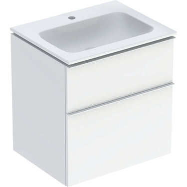 Geberit Icon møbelpakke 600 x 480 x 630 mm 2 skuffer hvid porcelæn lakeret blankpoleret - 1