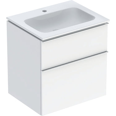 Geberit Icon møbelpakke 600 x 480 x 630 mm 2 skuffer hvid porcelæn lakeret blankpoleret - 1