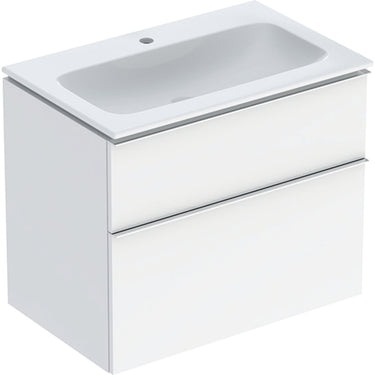 Geberit Icon møbelpakke 750 x 480 x 630 mm 2 skuffer hvid porcelæn lakeret blankpoleret - 1