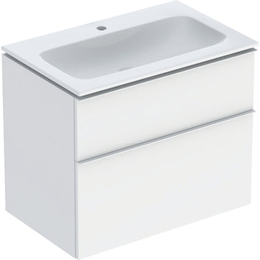 Geberit Icon møbelpakke 750 x 480 x 630 mm 2 skuffer hvid porcelæn mat lakeret - 1