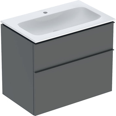 Geberit Icon møbelpakke 750 x 480 x 630 mm 2 skuffer Lava porcelæn mat lakeret - 1