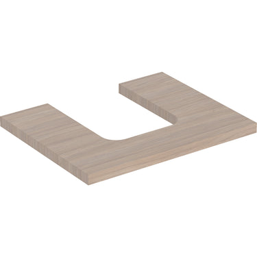Geberit ONE bordplade t/håndvask udskæring midt 60 x 3 x 47 cm eg - 1