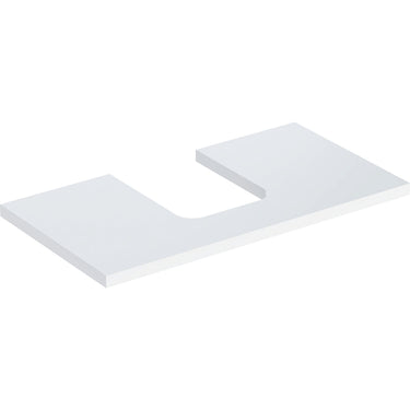 Geberit ONE bordplade t/håndvask udskæring midt 75 x 3 x 47 cm hvid - 1
