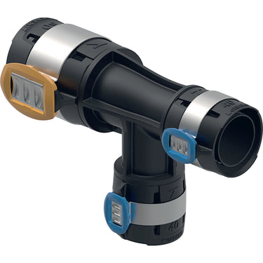 Geberit FlowFit tee 50 x 40 x 40 mm sort PPSU - 1