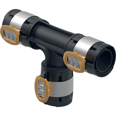 Geberit FlowFit tee 63 mm sort PPSU - 1
