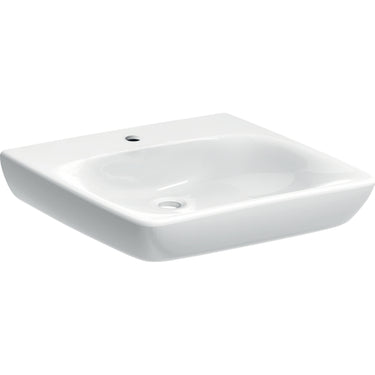 Geberit Renova Comfort håndvask hh midt u/overl hvid sanitærkeramik KeraTect - 1