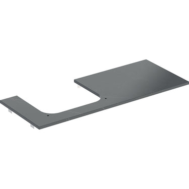 Geberit ONE bordplade t/håndvask udskæring venstre 120 x 2 x 47 cm sort - 1