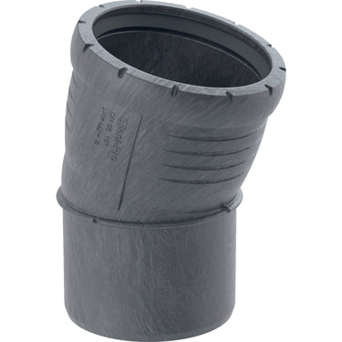Geberit Silent Pro bøjning 15° PP MX 75mm stikmf sort - 1