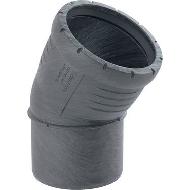 Geberit Silent Pro bøjning 30° PP MX 110mm stikmf sort - 1