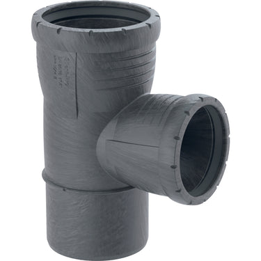 Geberit Silent Pro grenrør 87,5° PP MX 75/50mm stikmf sort - 1