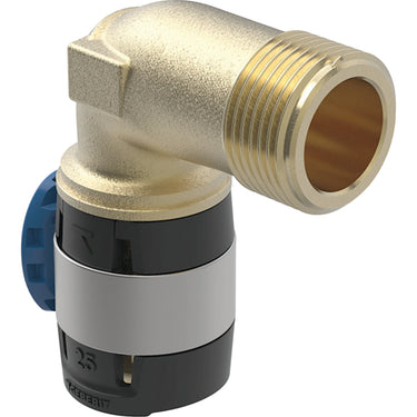Geberit FlowFit bøjning 90° 20mmx3/4" blyfri rødgods - 1