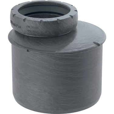 Geberit Silent Pro reduktion PP MX 110/75mm stikmf sort - 1