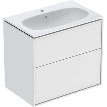 Ifö Sense Art sæt håndvask med underskab smal to skuffer 75 cm hvid - 1