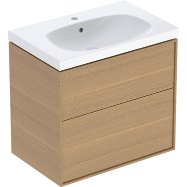 Ifö Sense Art sæt håndvask med underskab to låger 75 cm eg - 1