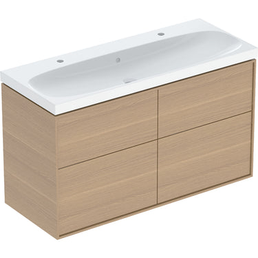 Ifö Sense Art sæt håndvask med underskab fire skuffer 120 cm eg - 1