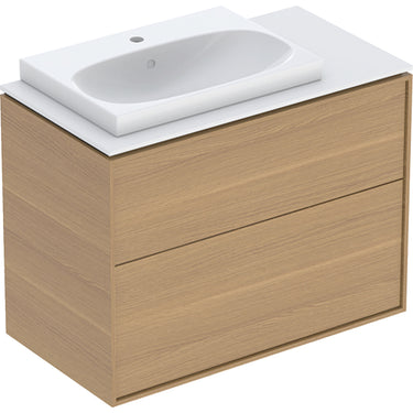 Ifö Sense Art sæt håndvask til bordmontering med underskab arbejdsplade to skuffer 60 cm eg - 1