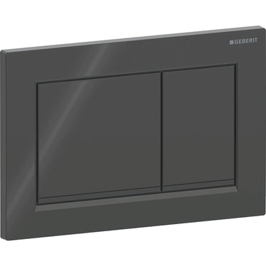 Geberit Omega30 betjeningsplade duo sort/sort mat - 1