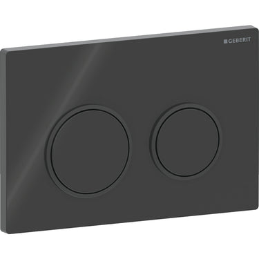 Geberit Omega20 betjeningsplade duo sort/sort mat - 1