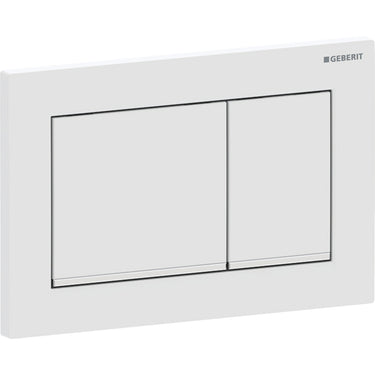 Geberit Omega30 betjeningsplade duo hvid/blankforkr - 1