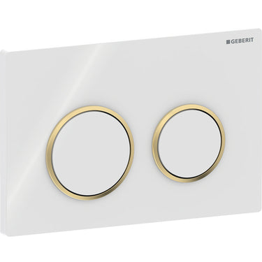 Geberit Omega20 betjeningsplade hv/guld/hv - 1
