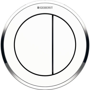 Geberit Omega10 betjeningsplade til gips krom/hvid - 1